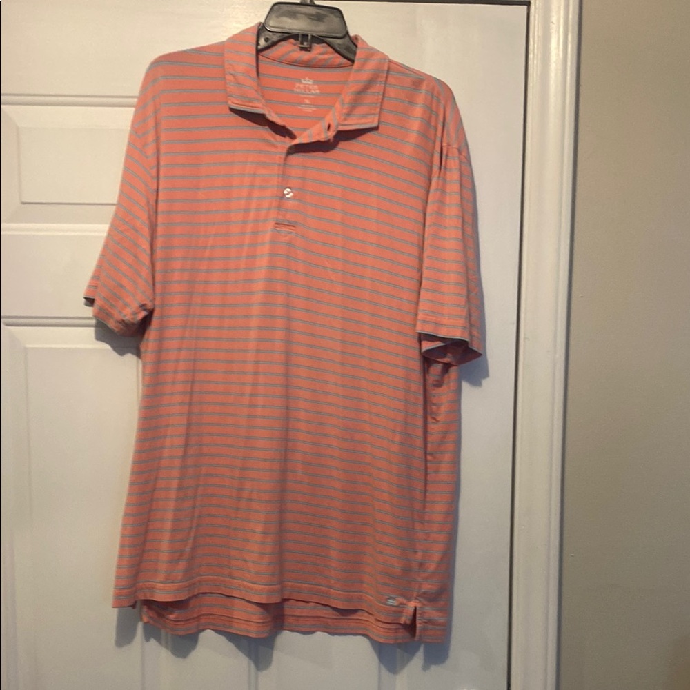 Peter Millar Orange Polo Shirt Casual Style